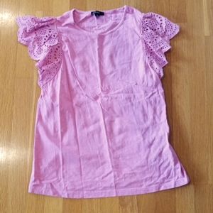 J. Crew Pink Eyelet Lace woman's casual summer tank Top, Small